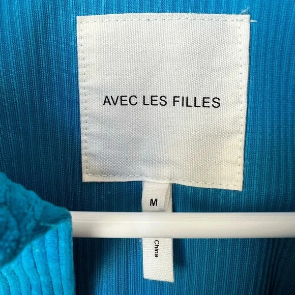 Avec Les Filles Turquoise Corduroy Jacket - Picture 2 of 4